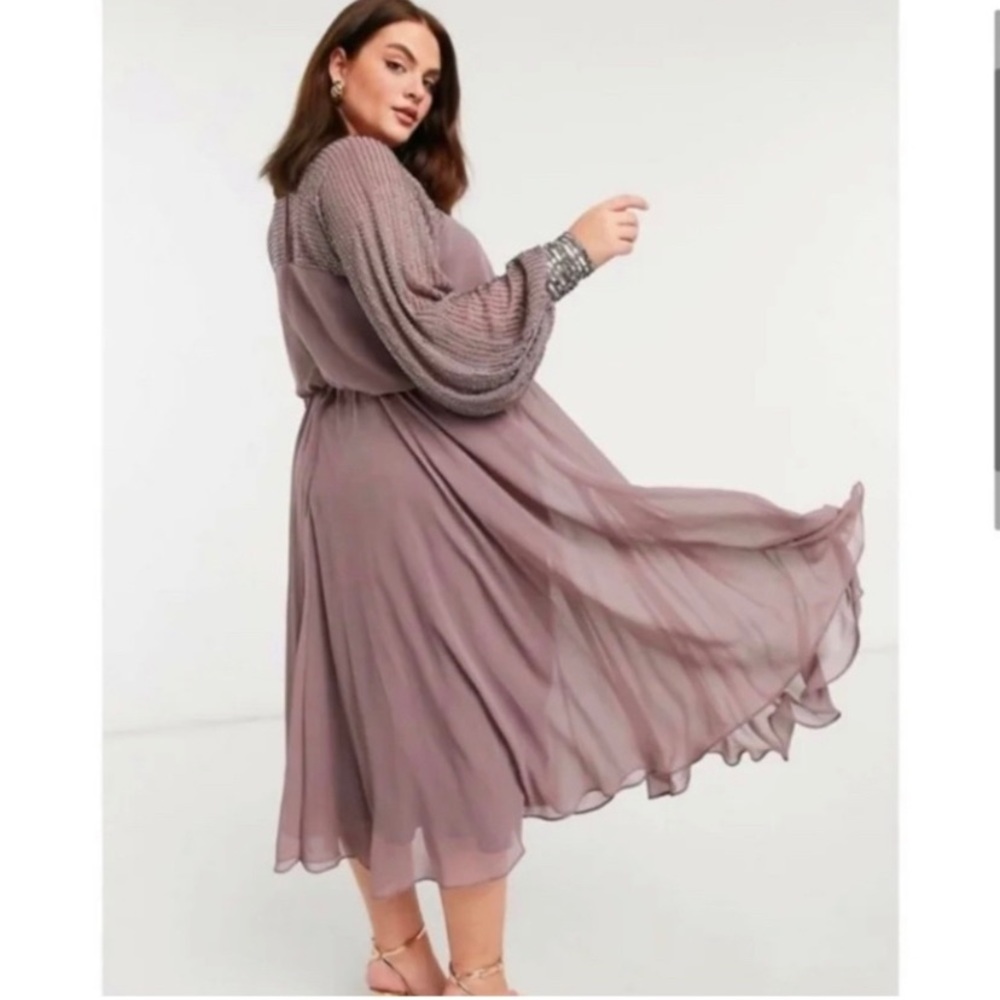 ASOS Mauve Embellished Dress